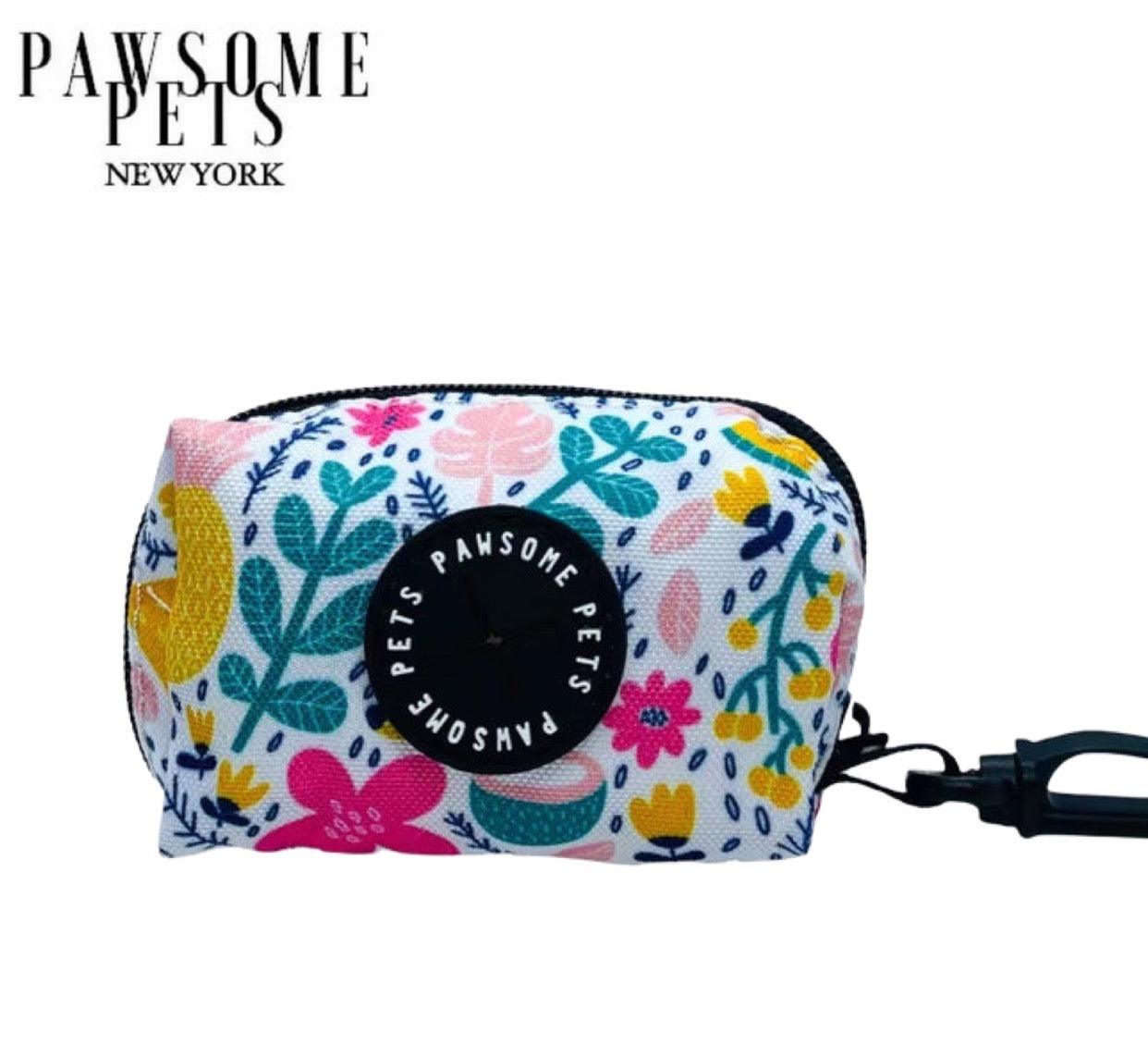 Porte-sacs à crottes en néoprène imprimé fleuri Wonderland