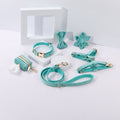 Ensemble 6 pièces fleuri bleu glacier pour chien