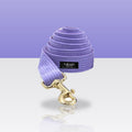 Laisse lilas en velours pour chien, mousqueton doré