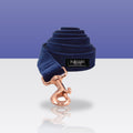 Laisse bleu marine pour chien, mousqueton doré
