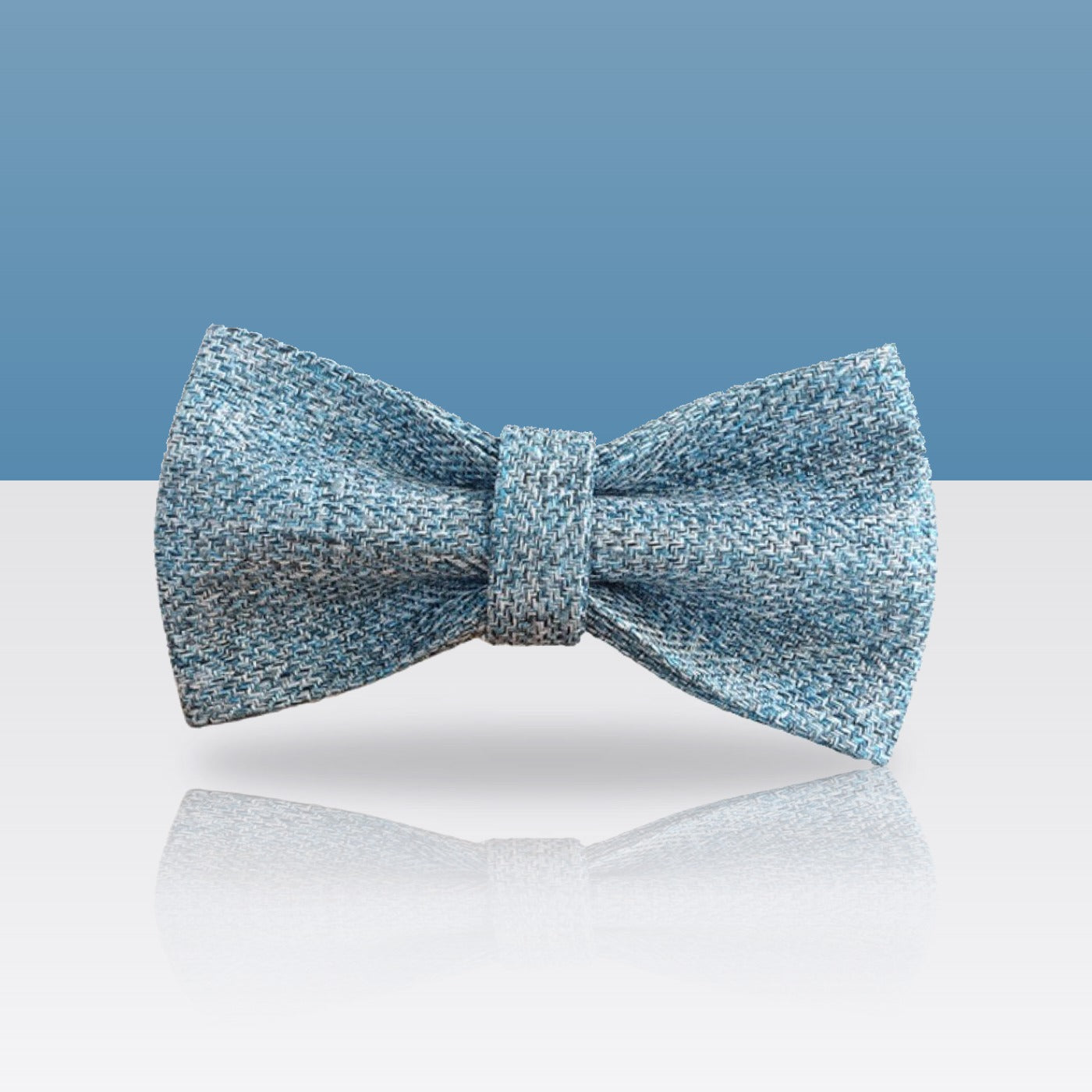 Nœud papillon bleu capri pour collier de chien