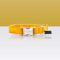 Collier jaune en velours pour petit chien et chat