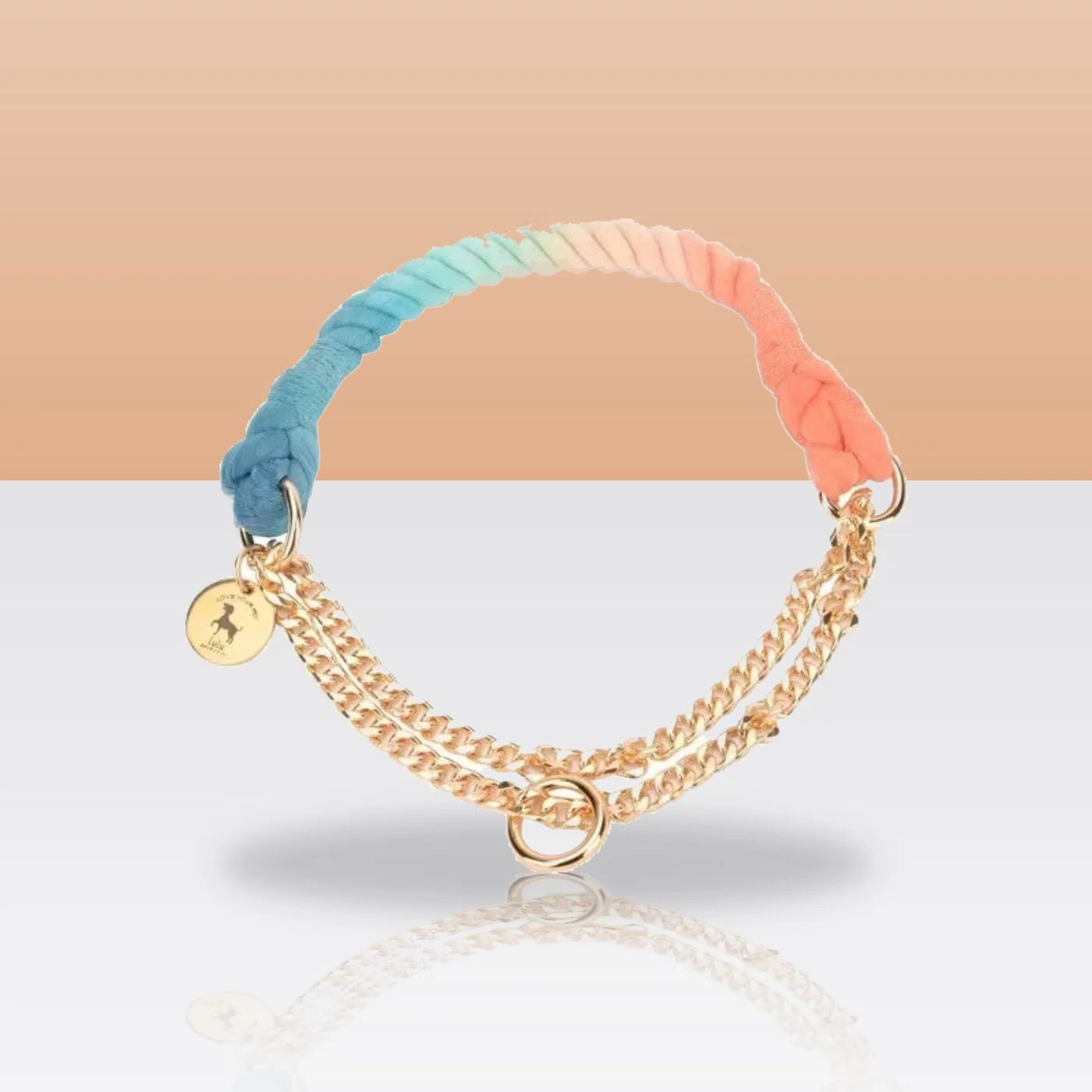Collier en corde Coucher de Soleil pour chien