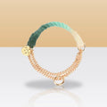 Collier en corde dégradé vert pour chien