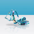 Ensemble harnais et laisse bleu ciel pour chien