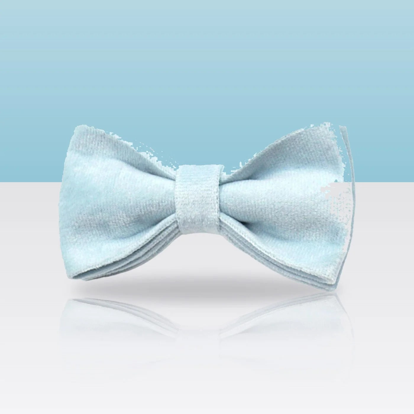 Nœud papillon bleu glacier pour collier de chien