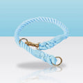 Collier en corde bleu amande pour chien