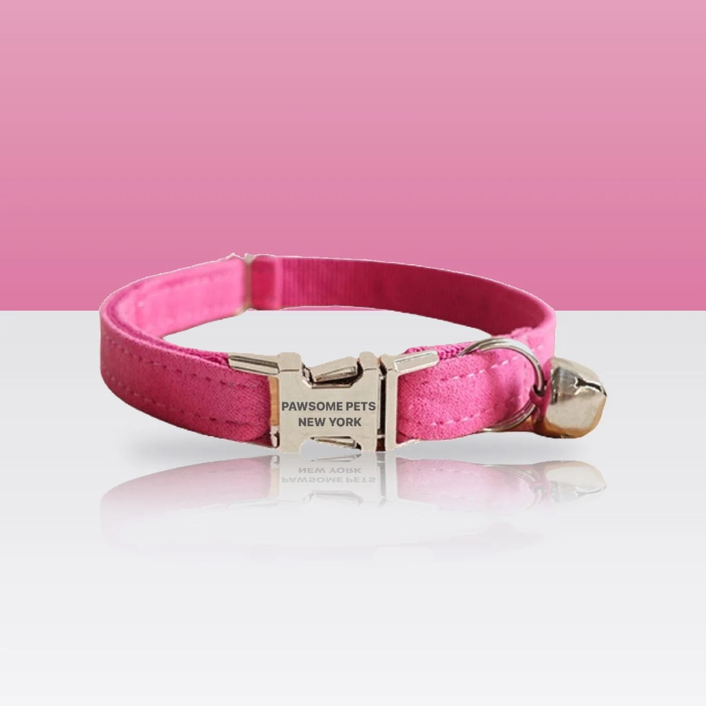 Collier rose poudré pour petit chien et chat