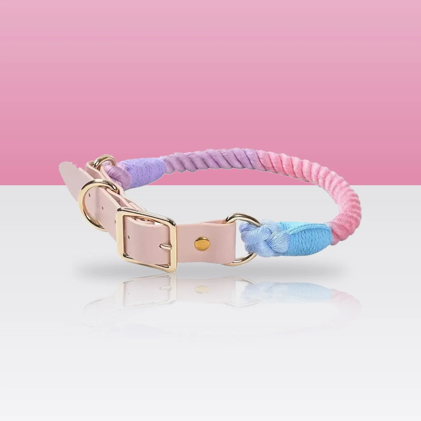 Collier en corde et cuir Sirène pour chien