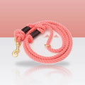 Laisse en corde rose corail pour chien