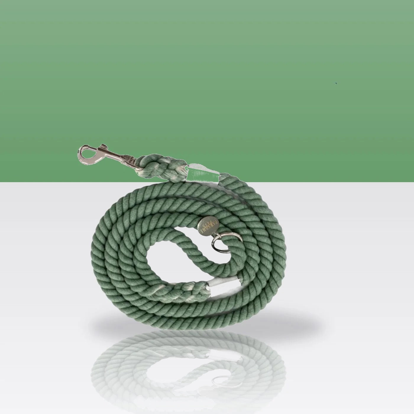 Laisse en corde vert émeraude pour chien