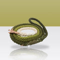 Laisse en corde dégradé vert olive pour chien