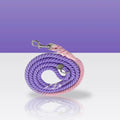 Laisse en corde lilas et rose pour chien