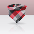 Bandana Harper — carreaux rouge, noir et gris
