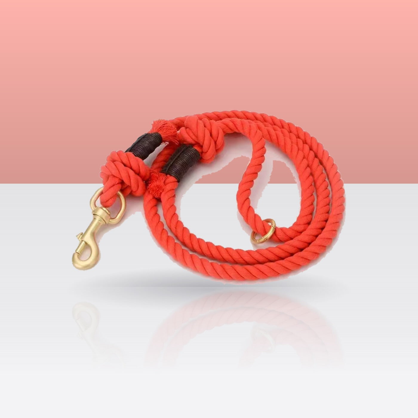 Laisse en corde Écarlate — corde de coton rouge